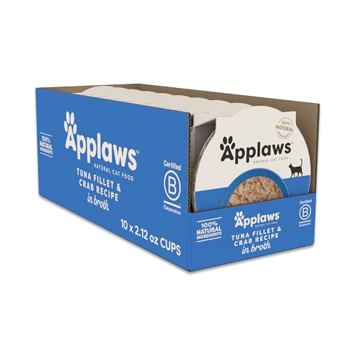 Applaws Tuna & Crab Wet Cat Food in Broth 10-Pack,