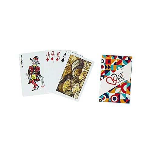 Image of KAT 3 Pieces Playing Cards Pure Plastic 100% PVC Design G H I Multicolour Pack Premium Deck for Bridge Rummy Poker Holi Diwali Taash Game Nights Party & Fun