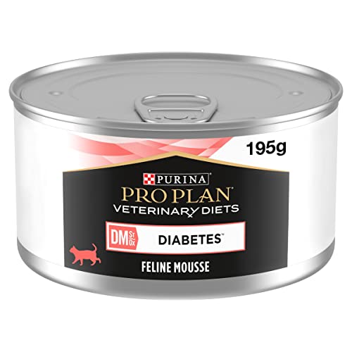 PRO PLAN VETERINARY DIETS DM Diabetes Mousse Wet Cat Food 195g (Pack of 24)