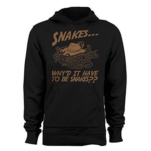 GEEK TEEZ Why d It Have to Be Snakes? Men s Hoodie Black Large
