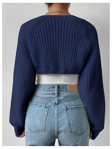 Image of Verdusa Women's Y2k Cropped Cardigan Sweaters Lightweight Knit Open Front Bolero Shrugs Spring Fall Outfits