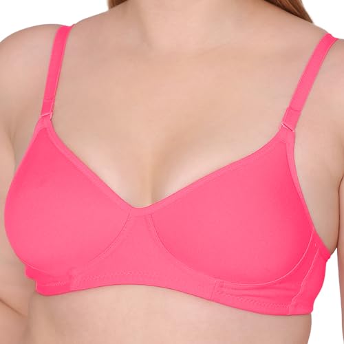 Image of Tweens - Medium Padded Cotton Rich Bra - Full Coverage, Seamless, Multiway Straps, Wirefree Everyday T-Shirt Bra (Pack of 2)