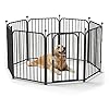 Dog-Playpen-8-Panels-Dog-Pen-Indoor-Outdoor-32-Inch-Height-Puppy-Playpen-Pet-Fence-Gate-with-Doors-for-LargeMediumSmall-Dogs-Exercise-Pen-for-Yard-Camping 32-Inch Height Puppy Playpen