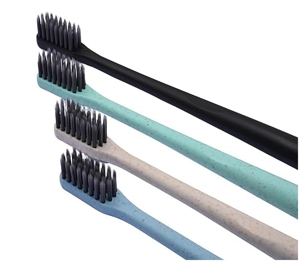 HMD INDIA Pack of 5, Wheat Straw Toothbrush | Charcoal activated Bamboo Fibre Bristles | Eco-Friendly, Biodegradable for Unisex, (Multicolor) (B0DDPSC178) Amazon Price History, Amazon Price Tracker