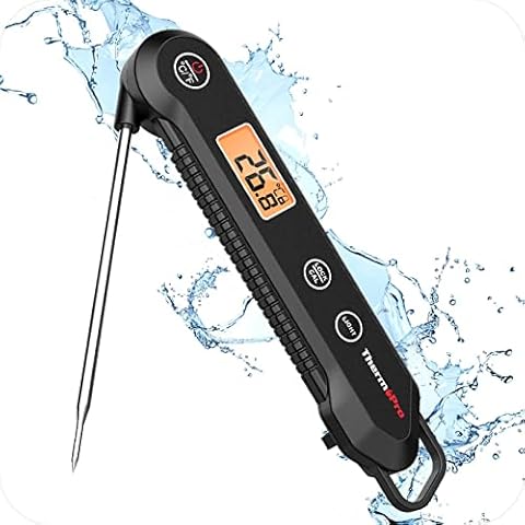 Termómetro Digital ThermoPro TP03H Negro con Lectura Instantánea y Resistente al Agua Cover