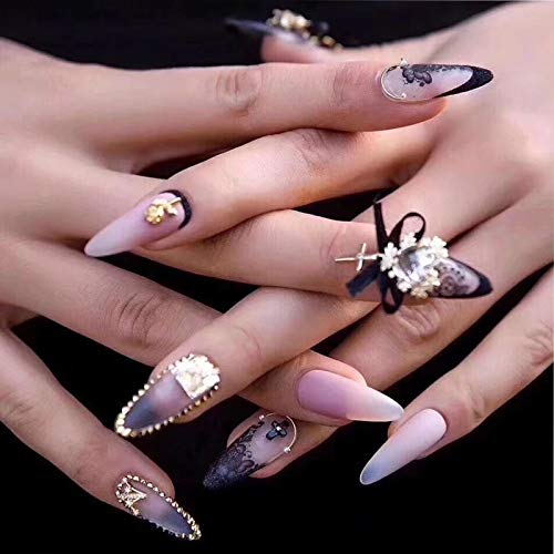 Bsbtbz K-22 Holographic Nail Foil Transfer Stickers Black White Lace Laser Foils Nail Art Supplies Starry Paper Designs thumb #1