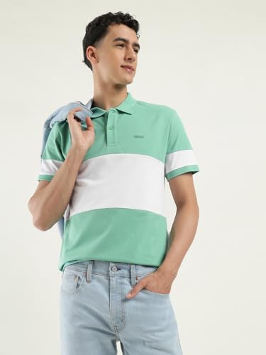Image of Levi's Men's Cotton Regular Fit Solid Polo T-Shirt