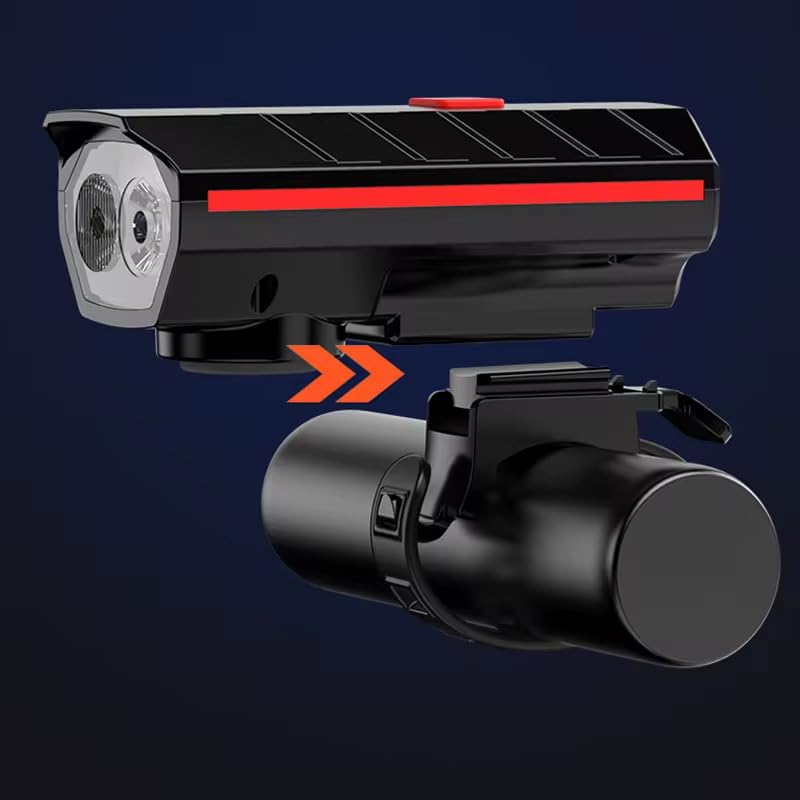 Image of Lista Lista056 Rechargeable Bike Horn and Light 140 DB with Super Bright 250 Lumen Light for Bicycle, Set of 1 Colour as per Stock