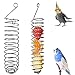 Fruchthalter Gemüse Spieß Vögel Obsthalter Vögel Lebensmittelhalter Papagei Vogel Futterkorb Hängend Obst Feeder Gemüse Halter Aus Edelstahl für Sittiche Conure Aras Liebesvögel Finken Mynah