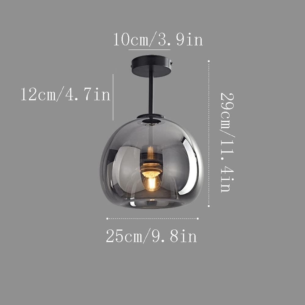 Lampa sufitowa do przedpokoju, balkon, mała retro lampa sufitowa ze szkła miedzianego, E26 do montażu podtynkowego do szatni, kuchni, restauracji, salonu żyrandol na ganku