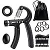 Hand Grip Strength Trainer Kit, 5 Pack Forearm Gripper Strengthener Adjustable Resistance, Hand Strengthening Devices