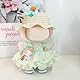 17 cm Mode Puppe Kleidung Kleid & Zubehör Set enthalten: EIN Strohmüt, Kleid, Blume Haarpinne, Wasserflasche Spielzeug (Puppe und Brille sind Nicht enthalten), Green