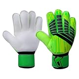 FytStycale Goalkeeper Gloves Goalie Gloves Thickened Antislip Wear Resistant Latex Football Gloves, Green, 9cm