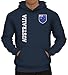Produktbild Australien Fußball WM Fanshirt Gruppen Herren Hoodie Männer Kapuzenpullover Fan Trikot Australia, Größe: XL,Navy