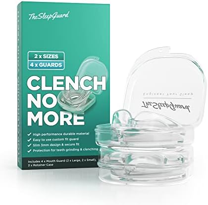 TheSleepGuard Mouth Guard for Clenching Teeth at Night [Pack of 4] Best Night Guards for Teeth Grinding, Mouth Guard for Grinding Teeth & TMJ | Night Guard for Adults & Kids