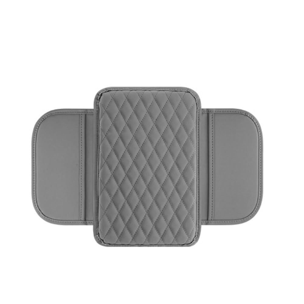 Car Armrest Box Mat for Hyundai Creta 2015 2016 2017 2018 2019 2020 2021 2022 2023 2024, Comfortable Armrest Auto Center Pad，Vehicle Armrest Protector Cushion for Car Decoration,C Grey