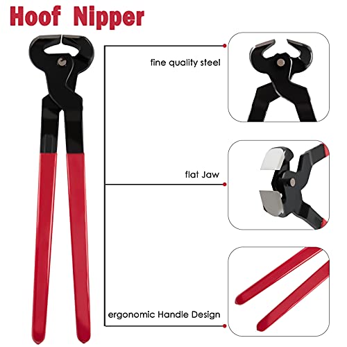 kekafu 5 Pcs 14 Inch Horse Farrier Tools Kit, Professional Farrier Trimmers Shear Tools, Hoof