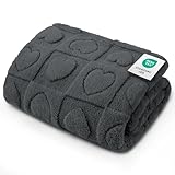 Luciphia Small Dog Blanket Washable Pet Bed Cover Soft Fluffy Puppy Blanket with Premium Fleece 300GSM Cozy Calming Cat Blankets for Indoor Cats Grey 30x20 inch