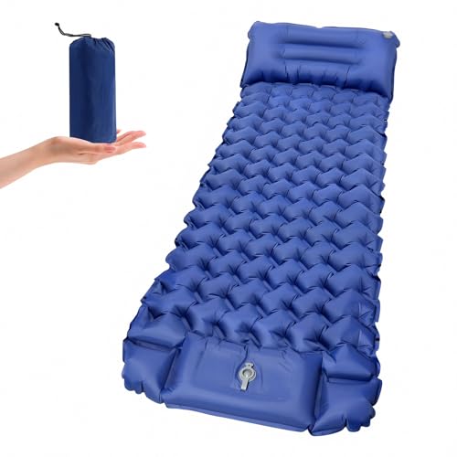 Matelas gonflable de camping imperméable portable avec pompe
