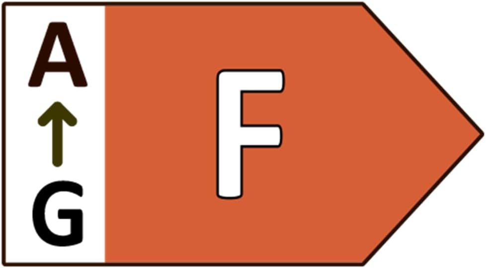 Energy efficiency label for Tefcold FS1202S, class F