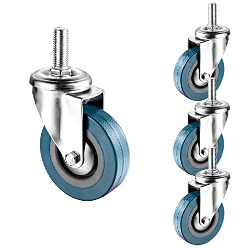 Roulettes pivotantes avec frein tout terrain 65mm M10 de rechange pour meuble charges lourdes