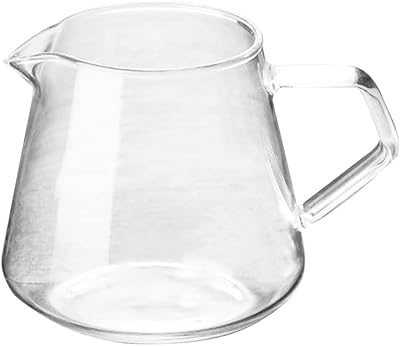LIFKOME Glass Coffee Pot Replacement 500/650 ml Coffee Carafe Heat- Resistant Milk Pot Teapot Home Supplies