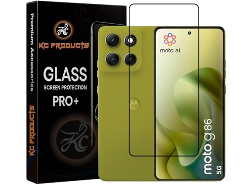 Image of Tempered Glass Screen Protector Compatible For MOTO G86 5G / Motorola G86 5G with Easy Self Installation Kit