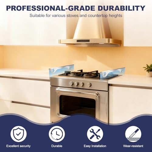 Image of Upgrade 316 Stainless Steel Stove Gap Covers (2 Pack, 23.4 inch, Silver), Heat-Resistant Stove Gap Filler for Kitchen Counter and Stovetop, Range Trim Kit Oven Gap Guard Between Stove and Counter