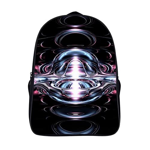 Sac à dos d'école pour enfants noir de mode avec motif 3D cool de dimensions 40x28x16cm