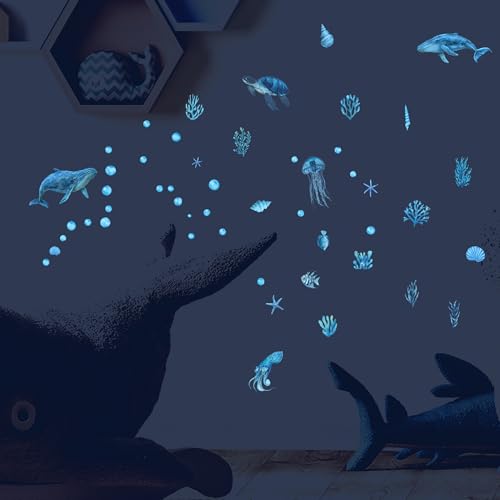 Vinilos Decorativos Glow Whale para Pared 2 Hojas miniatura 4