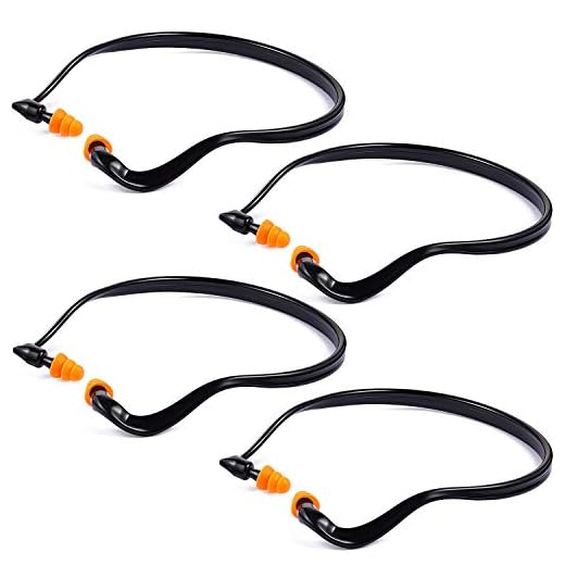 Banded Earplugs for Shooting Range Band Ear Plugs Lightweight Silicone Earplugs for Hearing Protection, Noise Reduction, Work, Construction, Sleeping, Concerts, Motor Sports Racing (4 Pieces)