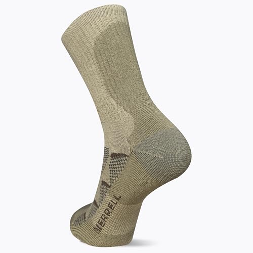 Image of Merrell Men's and Women's MOAB Hiking Midweight Cushion Socks - Unisex Coolmax Moisture Management and Arch Support