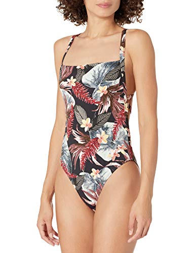 Body Glove Women's Standard Electra One Piece Swimsuit with Strappy Back Detail, Flourish Spice, X-Small