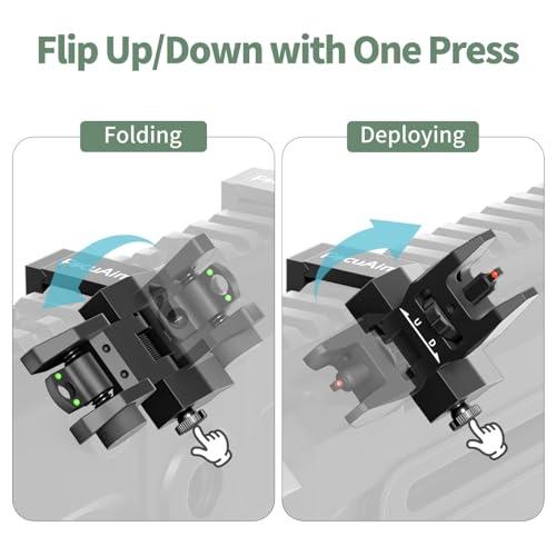 image for FocuAim T3 Fiber Optic Offset Iron Sight, Low Profile 45 Degree Front 