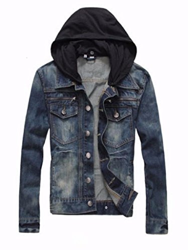 Prime Men's Denim Jacket Slim Fit Casual Jacket DJBH-02 (DJBH-1, L)
