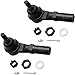 Detroit Axle - Front Tie Rods for 2002 2003 2004 2005 Dodge Ram 1500, 4 Inner & Outer Tie Rods 2 Boots Replacement