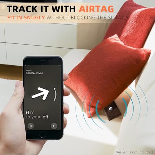 RUNBOX AirTag-Wallet-Mens-Slim-RFID Blocking Wallets Leather with Bill Compartment Air Tag Bifold Card Holder Wallet Gifts for Men Dad3