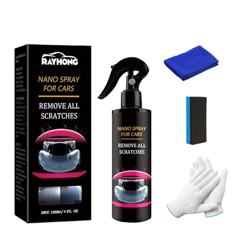 Nurafix Nano Car Spray, P40 Car Scratch Quick Repair Nano Spray, Long-Lasting Protection Scratches Repairing Polish Sprays, Paint Restoratio Ceramic Coating Polishing Spraying, Nano Scratch Remover(1p