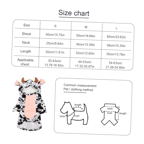Disfraz de vaca para mascotas Yardwe talla S miniatura 2