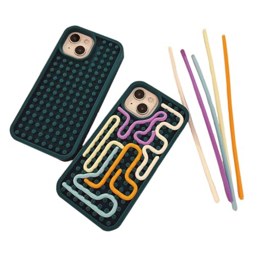 Coque silicone souple iPhone 13 verte : protection antichoc et dos sensoriel anti-stress