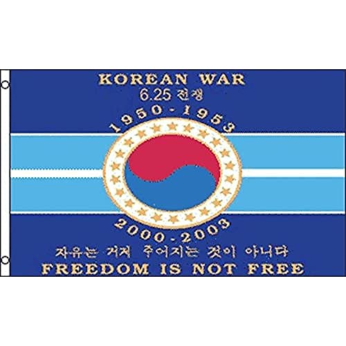 AZ FLAG, Korean War Freedom Is Not Free Flag, 3x5 Ft, 100D Polyester Korea Celebration Banner with Two Metal Grommets
