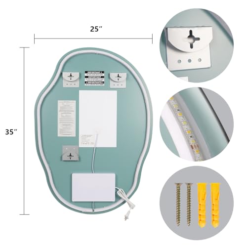 Wallbeyond Led Bathroom Mirror With Lights, 25 X 35 Inch Led Bathroom Vanity Mirror For Wall thumb #4
