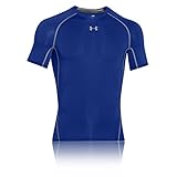 Material & Passform – Under Armour Herren Trainingsshirt UA HeatGear Armour kurzärmlig, mit Netzeinsätzen, Passform: Kompression, Material: HeatGear