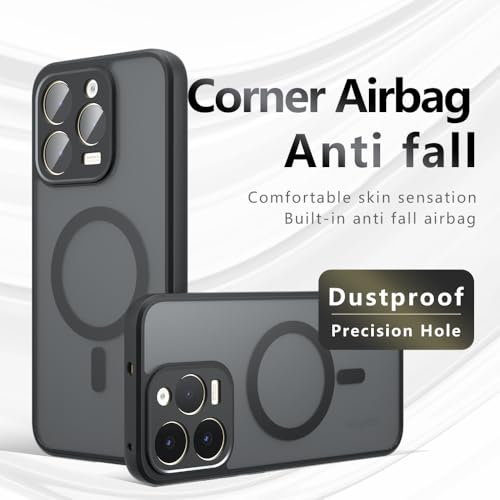 Image of Mobile Back Cover for Realme Narzo 90 / Realme 15T 5G / Poco M8, Cover Matte PC Back + TPU Bumper Shockproof Magnetic Support Phone Cover (Realme 15T)