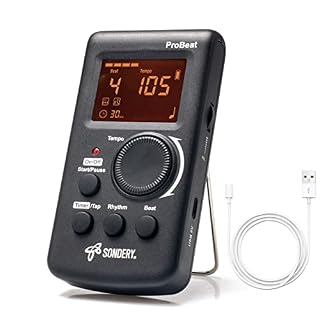 Sondery Digital Metronome Rechargeable English Vocal Counting with Timer Function for Piano Guitar Drum and All Instruments - Les Beatles, Paul McCartney, John Lennon, RIngo Starr, George Harrison