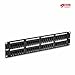 TRENDnet 48-Port Cat6 Unshielded Patch Panel, Wallmount or Rackmount, Compatible with Cat3,4,5,5e,6 Cabling, for Ethernet, Fast Ethernet, Gigabit Applications, Black, TC-P48C6
