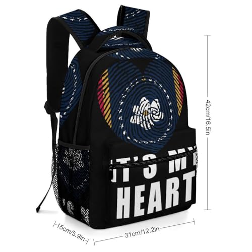 Mississippi Is My Heart Unisex Backpack Casual Daypacks Lightweight Shoulders Bag for Camping Hiking Travel2