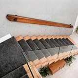 【Seguridad y antideslizante】 La madera de los pasamanos de la escalera tiene un borde redondeado que puede evitar rasguños cuando los mayores y los jóvenes están en contacto, lo que hace que el tacto se sienta más seguro y cómodo. Es particularmente protector para las personas que usan escaleras, como niños. los ancianos y los discapacitados.