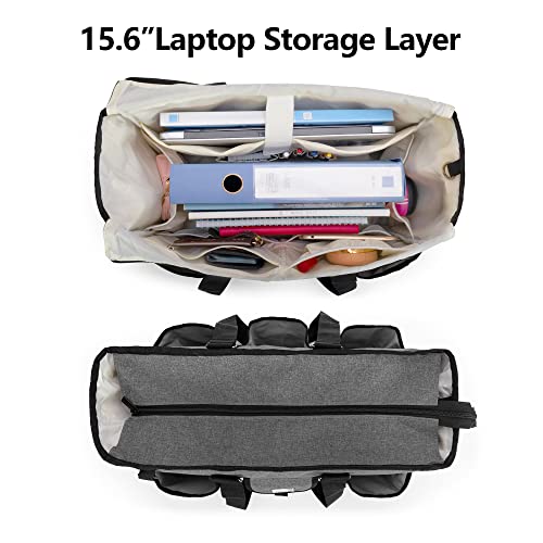 LoDrid Teacher Tote with Padded Bottom, Large Utility Bag for Work3