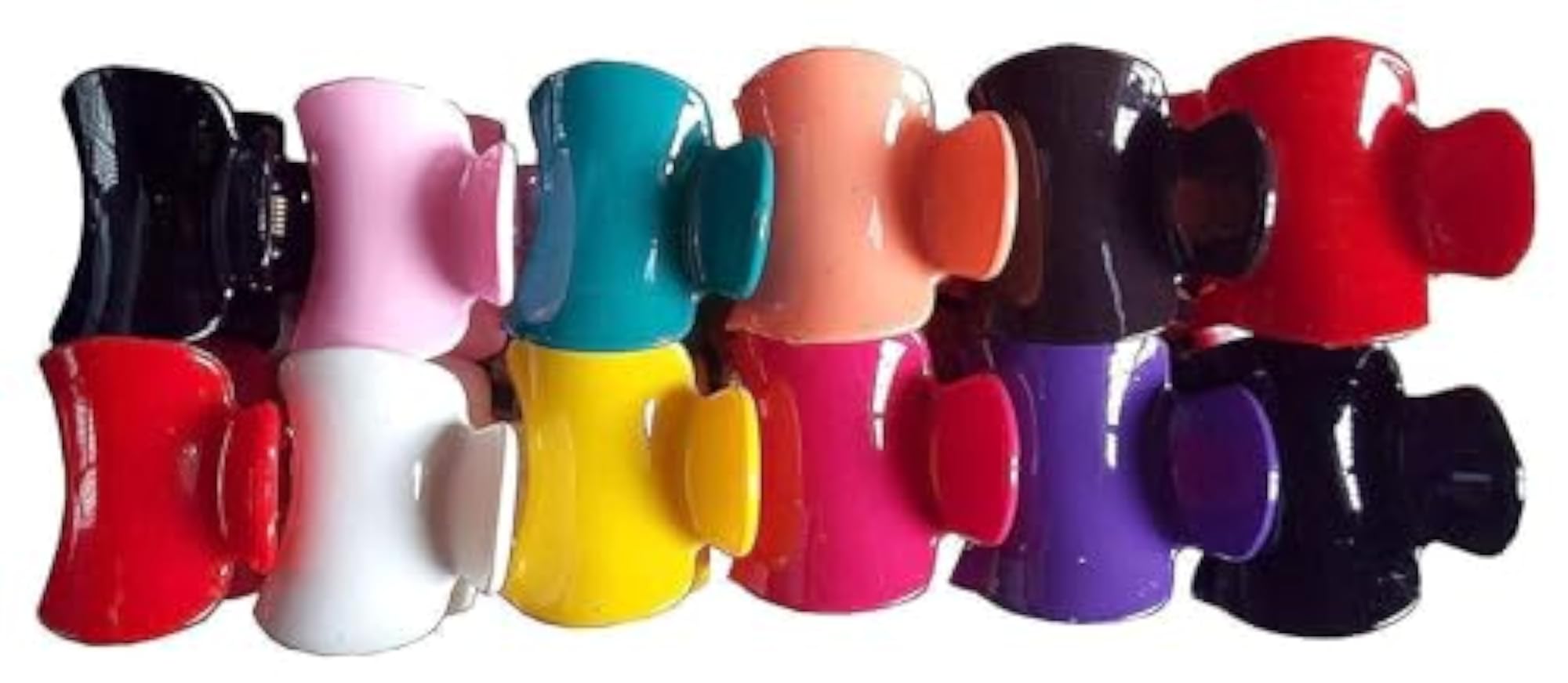 Rainbow Cluster Small Clips for Girls and Women, Pack of 6